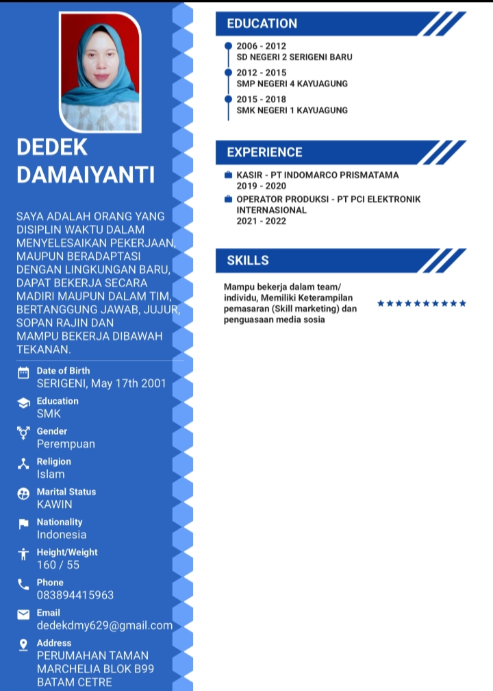 Foto Dedek damaiyanti